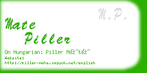 mate piller business card